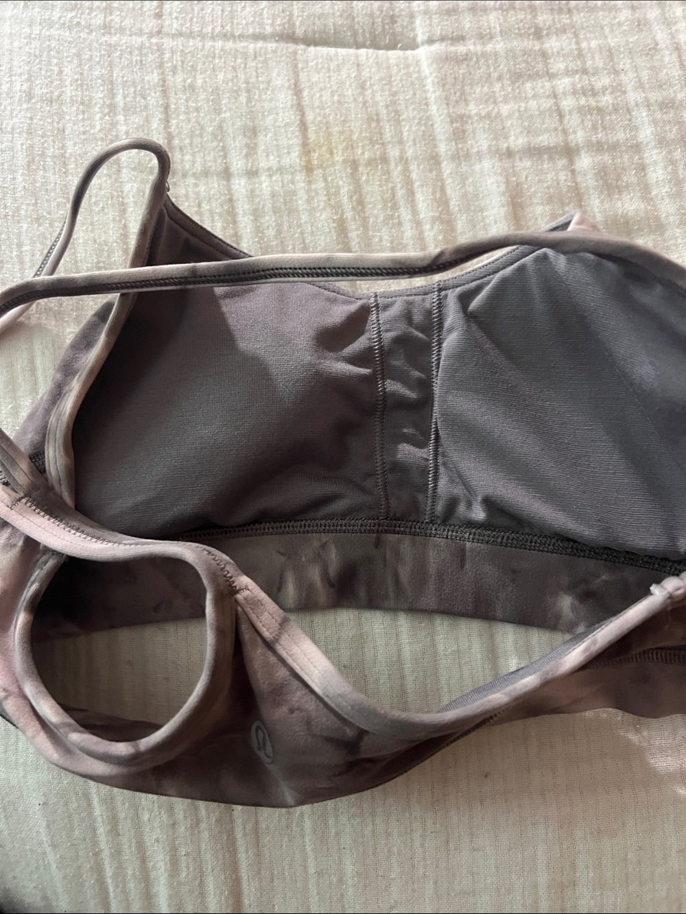 Lulu lemon Y Seamless Tie-Dye bra - Taupe and pink tie dye - Picture 3 of 3